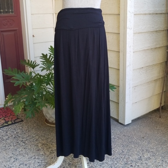navy blue petite maxi skirt